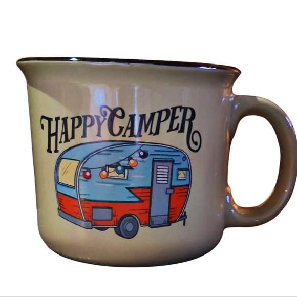 Happy Camper Vintage Yellow Mug - Picture 2 of 4
